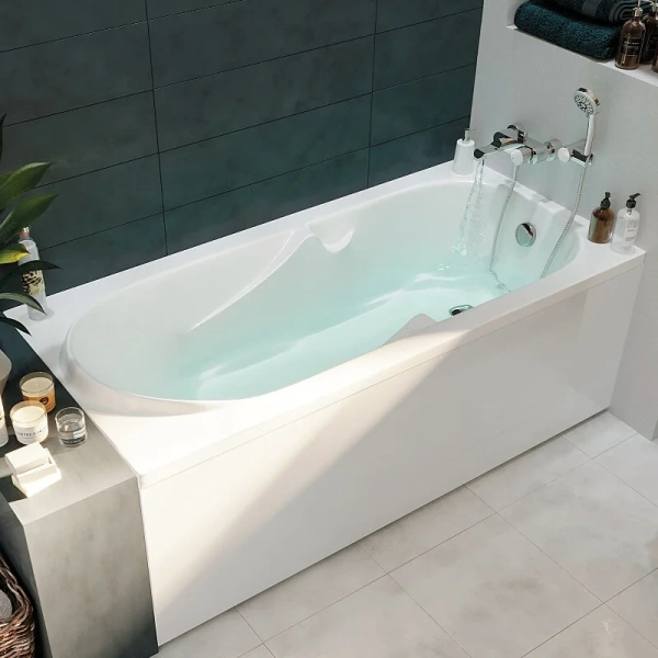 Ванна акриловая 1MarKa Dipsa 12017894кп, 170 x 75 см, цвет белый (детальная фотография), прямоугольные