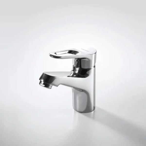 Смеситель для умывальника Bravat Eco-D F193158C (детальная фотография), современные, hi-tech