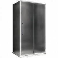 Душевой уголок Abber Schwarzer Diamant 100x100 см профиль хром стекло матовое