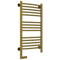 Полотенцесушитель электрический левый, цвет состаренная бронза перемычка выгнутая Сунержа Богема 2.0 800х400