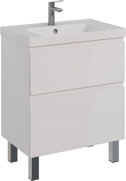 Тумба под раковину подвесная Lemark Veon 70 см белый глянец LM01V70T (детальная фотография), нет в наличии