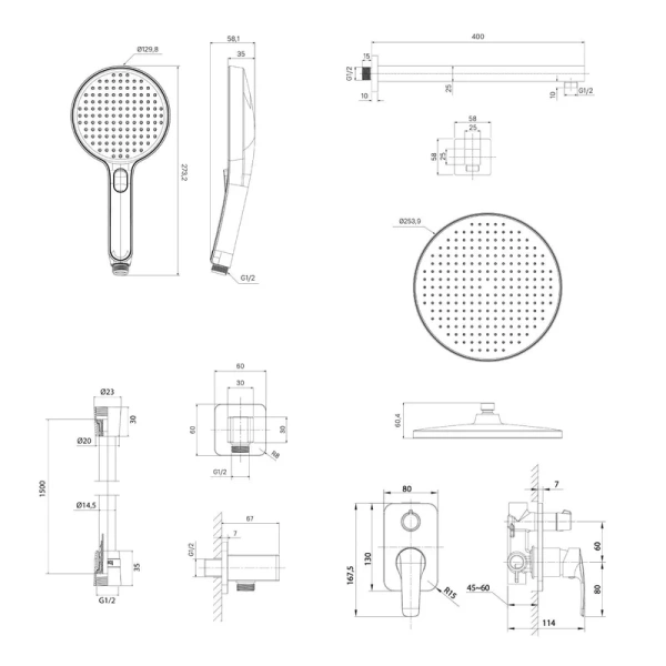 Душевой комплект IDDIS Optima Home черный матовый OPHBL02i67 (детальная фотография) index_1