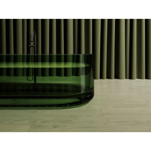 Ванна из полиэфирной смолы Abber Kristall 170x75 см зеленая AT9708Emerald (детальная фотография), овальные