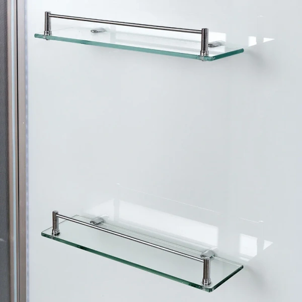 Душевая кабина Deto EM 80x80 см угловая EM4580NLED+GM (детальная фотография), со стеклянными задними стенками