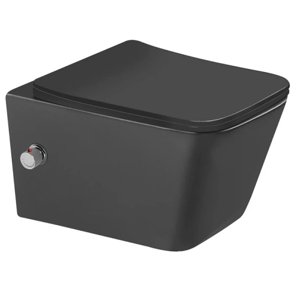 Унитаз подвесной SantiLine черный SL-5004MB-BD (детальная фотография)