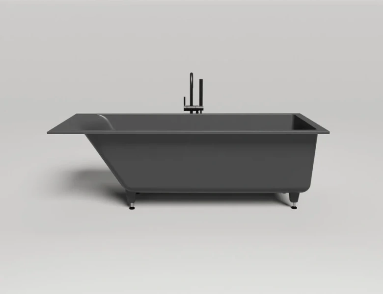 Ванна из искусственного камня Salini Cascata 180x80 см белый глянцевый 104213G (детальная фотография), белые