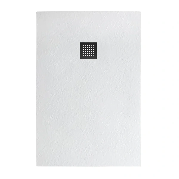 Душевой поддон BelBagno Uno 100х80 см белый, накладка черная матовая TRAY-MR-UNO-AH-100/80-35-W-NO (детальная фотография), прямоугольные