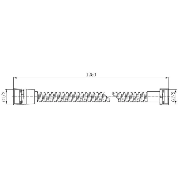 Шланг для душа Акватек черный AQ2100MB (детальная фотография), шланги для душа