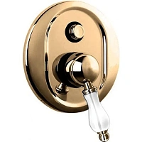 Смеситель для душа Cezares Margot  бронза, ручка белая