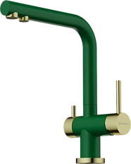 Смеситель для питьевой воды Omoikiri Nagano RG-LG светлое золото/royal green