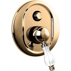 Смеситель для душа Cezares Margot  бронза, ручка белая