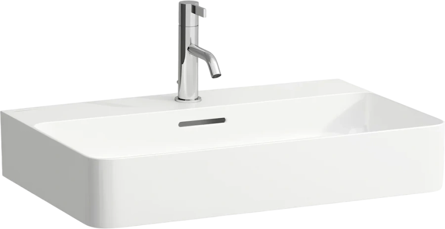 Раковина Laufen Val 65 см белая с 1 отверстием для смесителя 8.1028.4.000.104.1 (детальная фотография)