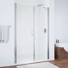 Душевая дверь профиль черный глянцевый стекло прозрачное Vegas-glass