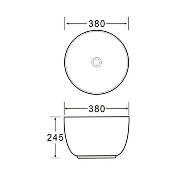 Раковина SantiLine 38 см белая SL-1110 (детальная фотография), современные, hi-tech