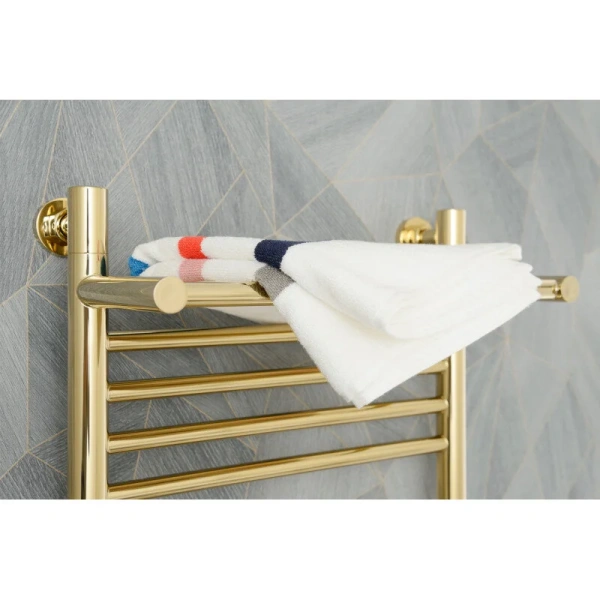 Полотенцесушитель водяной Сунержа Богема+ 40x80 см золото 03-0223-8040 (детальная фотография), лесенка, вертикальные