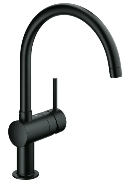 Смеситель для кухни черный бархат Grohe Minta  32917KS0 (детальная фотография), современные, hi-tech