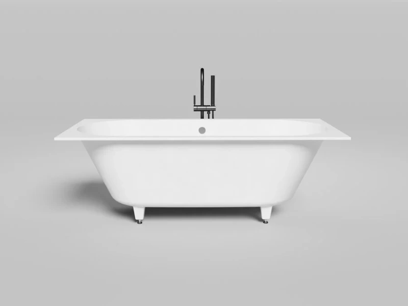 Ванна из искусственного камня Salini Ornella Axis 170х75 см белый глянец 103413G (детальная фотография), без гидромассажа, большие