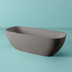 Ванна отдельностоящая из искусственного камня, grigio oliva, Artceram Hoop