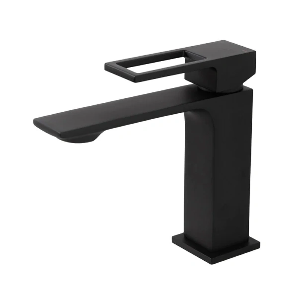 Смеситель для раковины BelBagno Luce с донным клапаном черный LUC-LVM-NERO (детальная фотография)