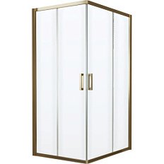 Душевой уголок профиль бронза стекло прозрачное Vegas-glass
