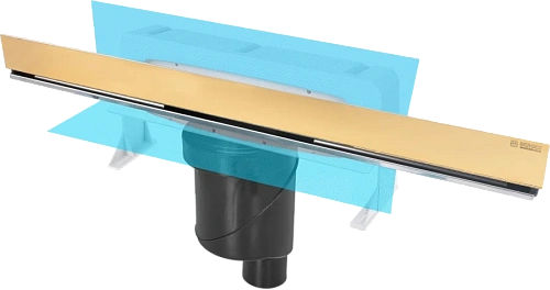 Душевой лоток BERGES Wall 60 см золото - фото 3