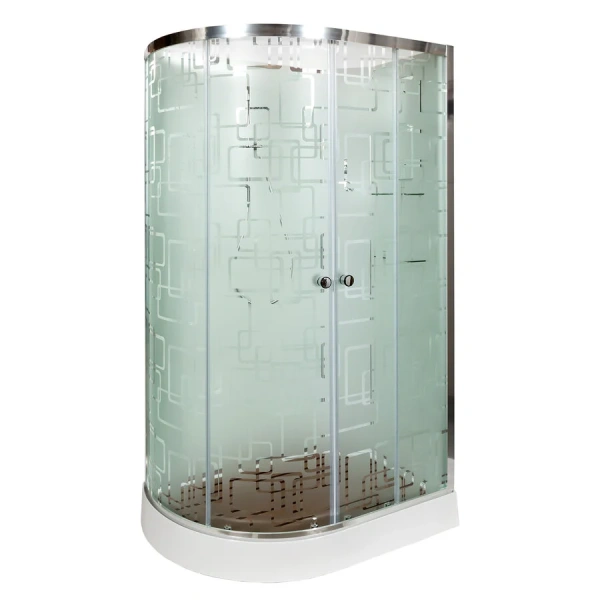 Душевая кабина Deto EM 120x80 см без крыши EM1512RN (детальная фотография), угловые, недорогие, для дачи, без гидромассажа, без крыши