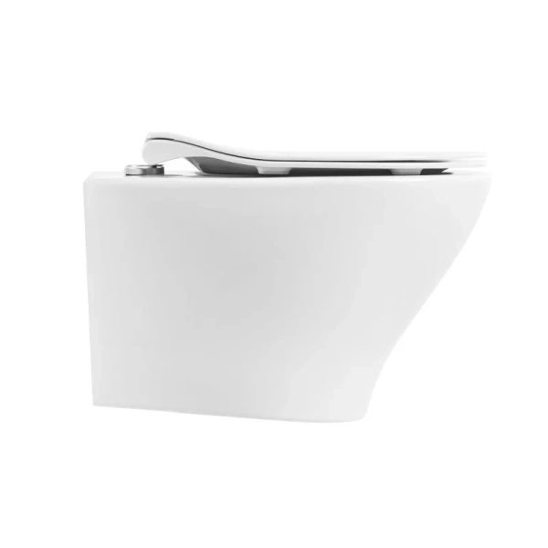 Унитаз с инсталляцией BelBagno Acqua с кнопкой смыва хром BB340CHR/BB2020SC/BB002-80/BB005-PR-CHROME (детальная фотография), нет в наличии