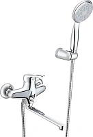 Смеситель для ванны Lemark Luna с плоским поворотным изливом