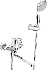 Смеситель для ванны Lemark Luna с плоским поворотным изливом