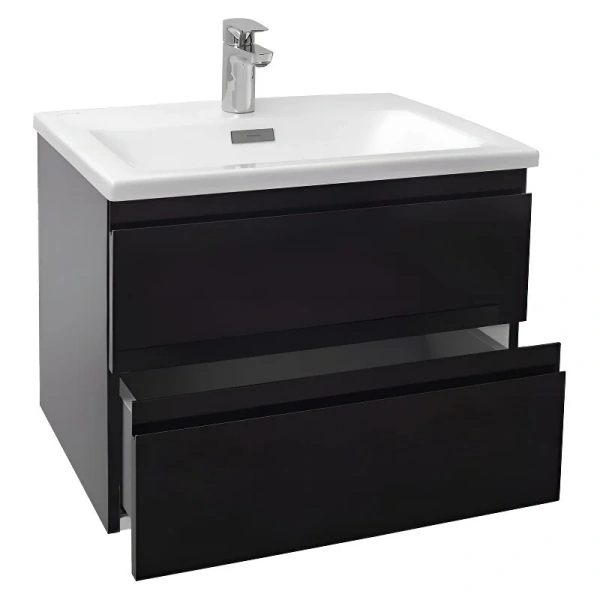 Тумба под раковину подвесная Jacob Delafon Madeleine 60 см черная глянцевая EB2052-J52 (детальная фотография), современная, hi-tech