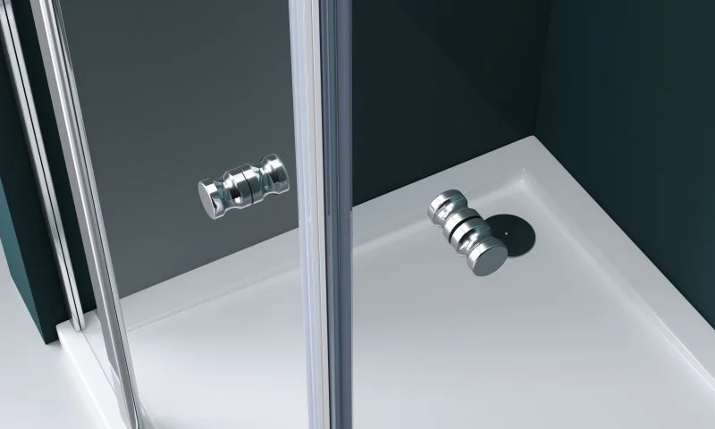 Душевой уголок BelBagno Etna 80х120 см с прозрачным стеклом ETNA-AH-22-80/120-C-Cr (детальная фотография), прозрачные