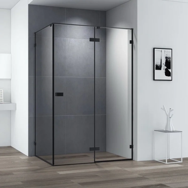 Душевой уголок Cezares Bellagio 120x100 см профиль черный BELLAGIO-AH-1-120/100-C-NERO (детальная фотография)