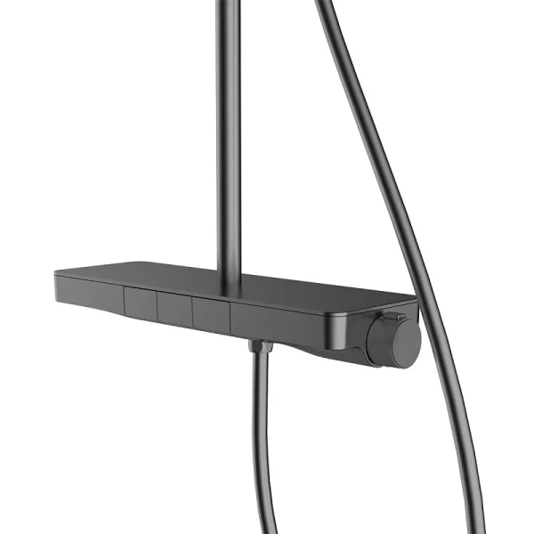 Душевая стойка Vincea Inspire вороненая сталь VSFS-3I12TGM (детальная фотография), с изливом