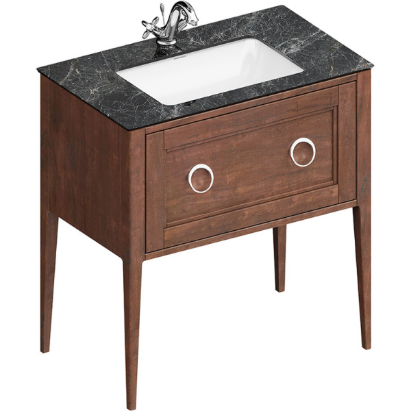 Тумба под раковину напольная Kerama Marazzi Plaza Classic 80 см орех матовый PL.CN.80.1\NUT.M (детальная фотография), классика, ретро