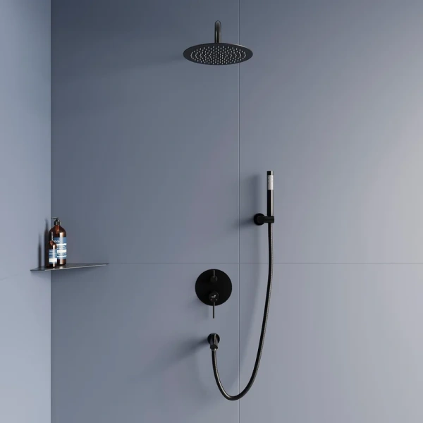 Душевой комплект RGW Shower Panels SP-52-1B черный 511408521-04 (детальная фотография), душевые комплекты, наборы