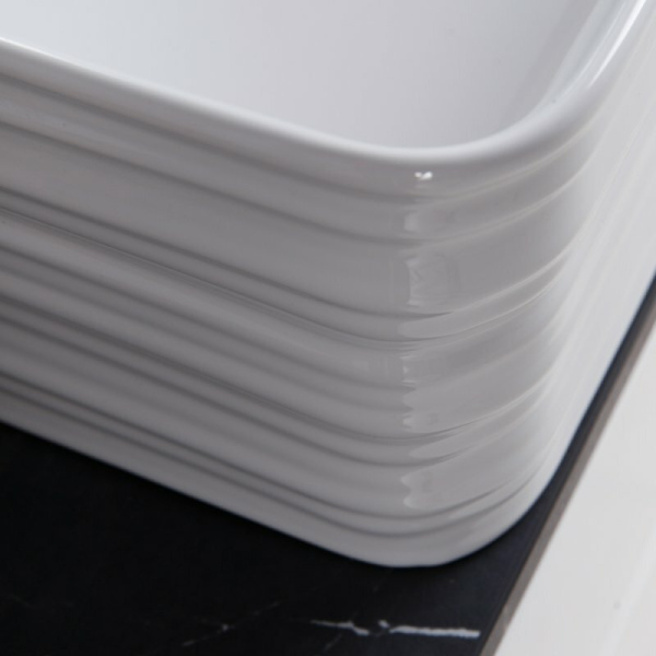 Раковина накладная BelBagno 40 см керамическая, белая BB1421 (детальная фотография), белые