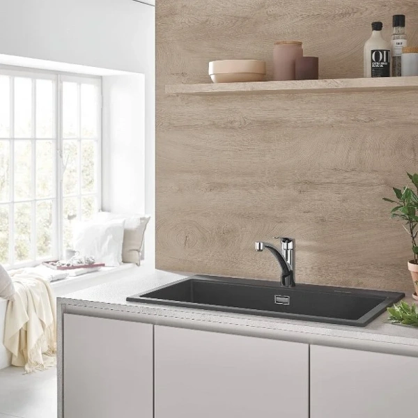 Смеситель для кухни Grohe Eurosmart с поворотным изливом 33281003 (детальная фотография), современные, hi-tech