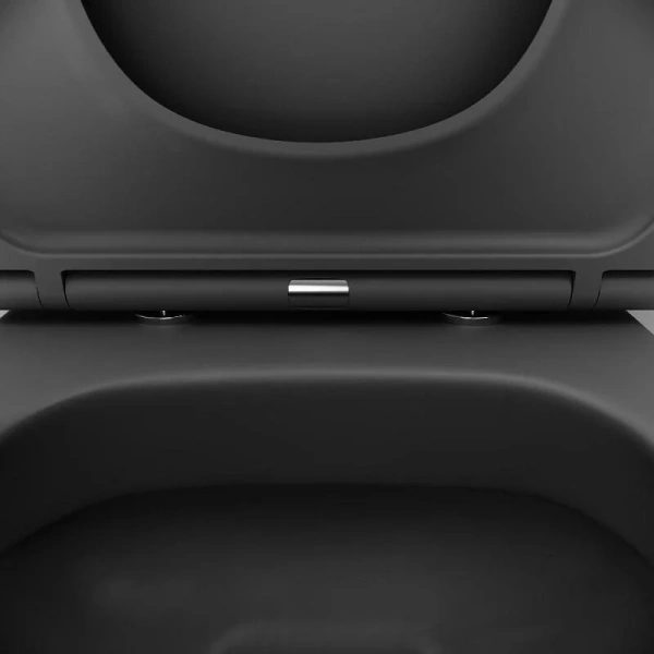 Унитаз подвесной Damixa Sirius черный матовый DX86C1700MBSC (детальная фотография), современные, hi-tech, круглые