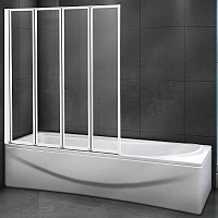 Шторка для ванны Cezares Relax 100х140 см стекло прозрачное