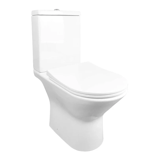 Унитаз компакт Azario Fretta New безободковый AZ-1223B (детальная фотография)