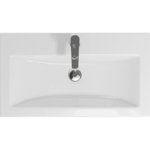 Раковина мебельная Misty Como 80 см встраиваемая S-UM-COM80/1-w (детальная фотография), в наличии