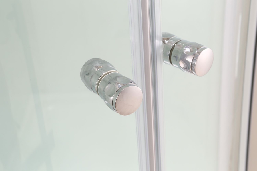 Душевая кабина Black&White Galaxy G8501 90x90 см профиль хром 8501900 (детальная фотография), со стеклянными задними стенками