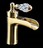 Смеситель для раковины Boheme Vogue Crystal бронза