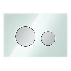 Клавиша смыва Tece TECEloop стекло зеленое кнопки матовый хром