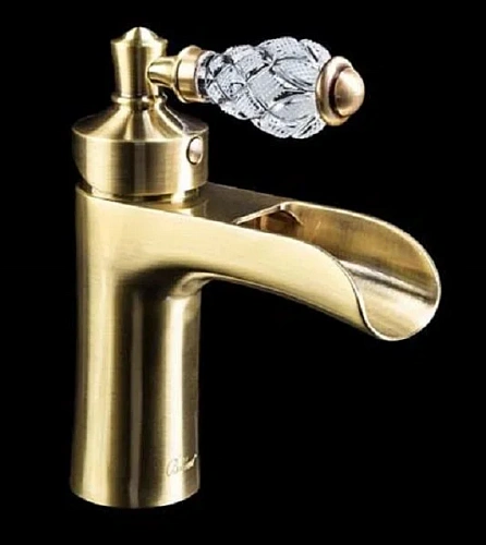 Смеситель для раковины Boheme Vogue Crystal бронза - фото 2