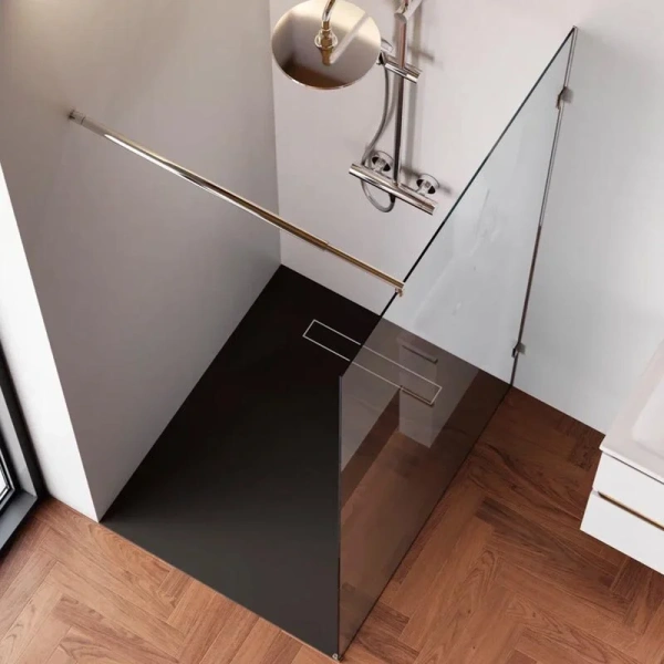 Душевая перегородка Am.Pm X-Joy W94WI-110-F1 110 см неподвижная (детальная фотография), прозрачные