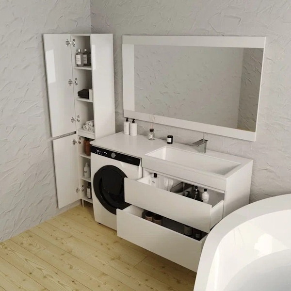 Зеркало Style Line Даллас 150 см белое СС-00002354 (детальная фотография), в раме