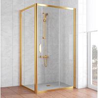 Душевой уголок профиль золотой стекло прозрачное Vegas-glass