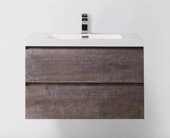 Тумба с раковиной подвесная BelBagno LUCE-800-2C-SO с двумя выкатными ящиками (детальная фотография)