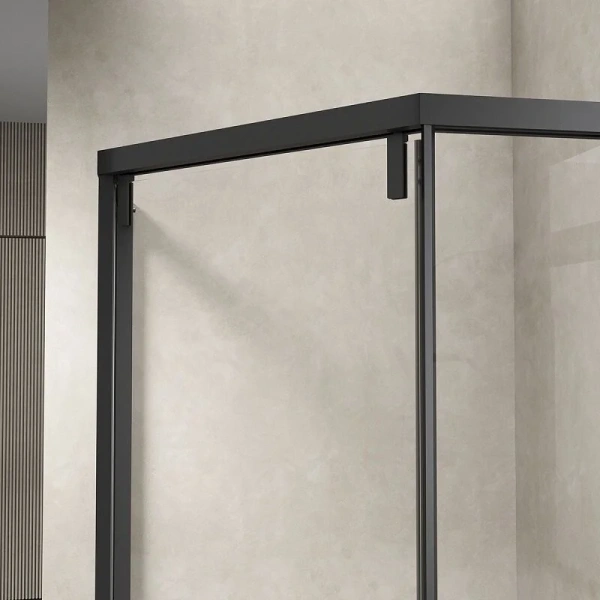 Душевой уголок Vincea Show 100х100 см профиль черный VSP1-4SH100CLB (детальная фотография), многоугольные